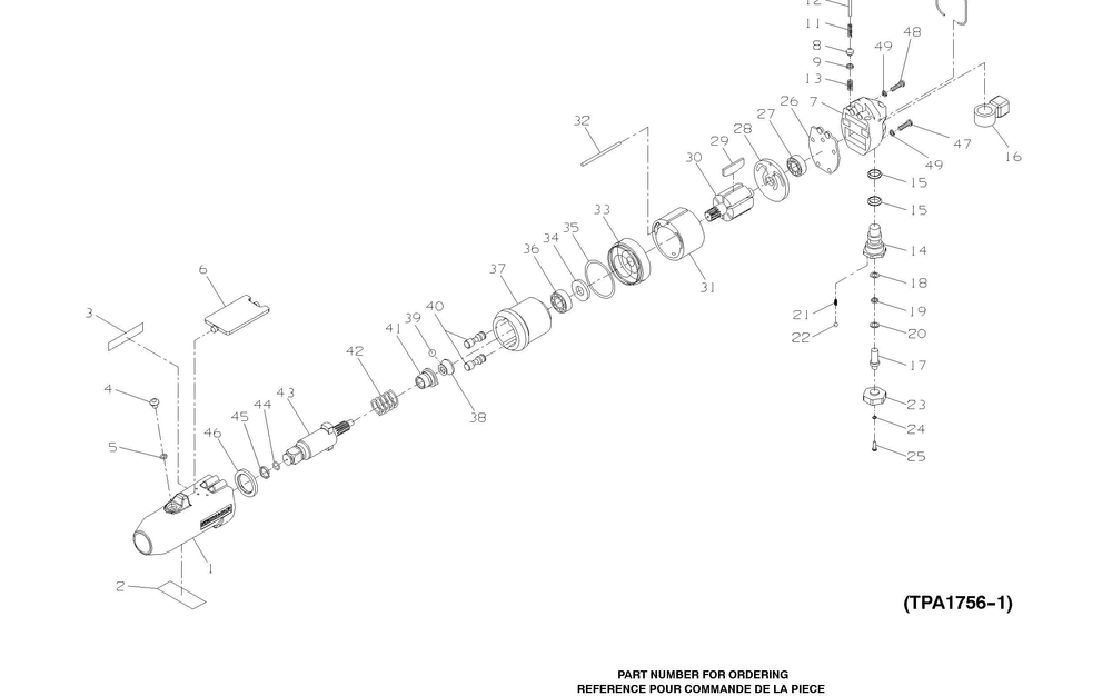 Diagram Diagram and Parts List for IR216  Ingersoll Rand Wrench